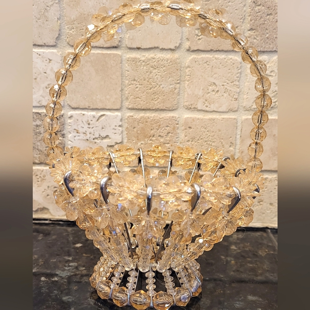 Vintage Safety Pin Art Basket